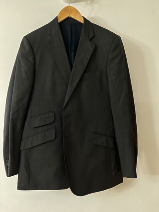 Chaqueta de traje Burberry gris hombre