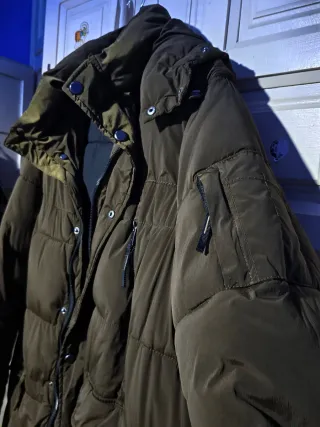 Chaqueta Parka Zara Verde Militar