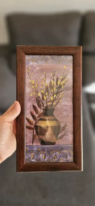 Cuadro de Lirios Beige y Marrón Cuadro botijo