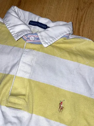 Polo Ralph Lauren Rayas Amarillo y Blanco