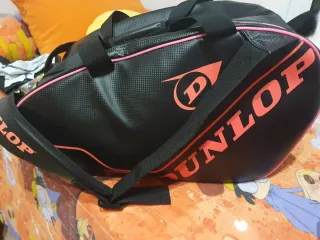 Paletero Dunlop Negro y Rosa