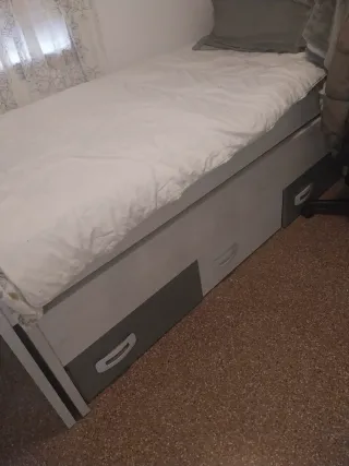 Cama nido 90 con cama inferior y cajones