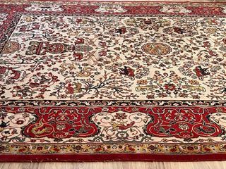 Tappeto Classico Lana Beige e Rosso