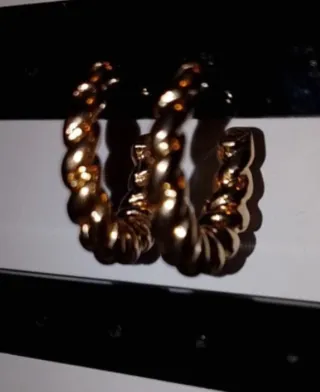 Pendientes aro dorados medianos