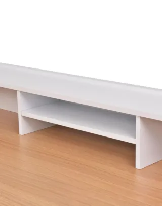 Escritorio madera y metal blanco