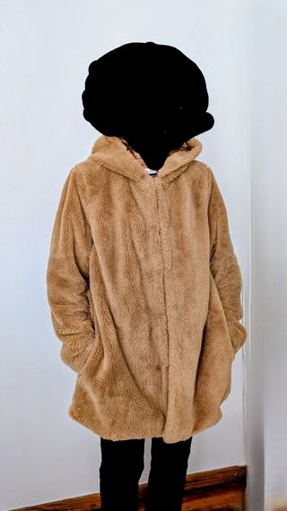 Chaquetón pelo con capucha Talla L