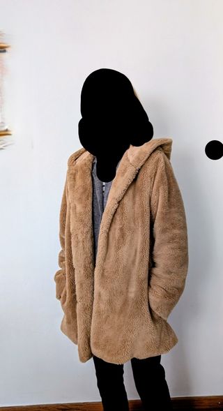 Chaquetón pelo con capucha Talla L