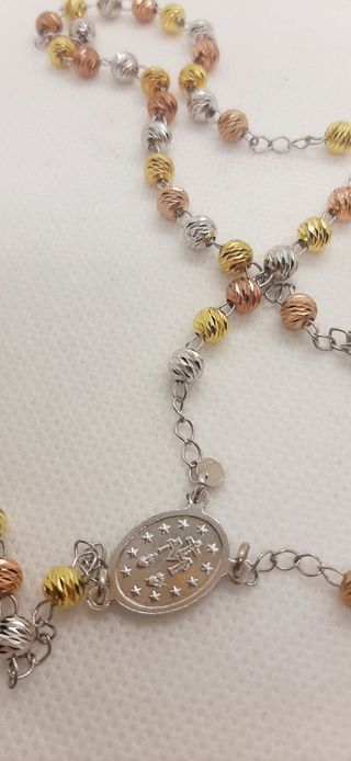 Rosario Tricolore con Medaglia e Crocifisso