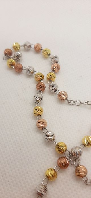 Rosario Tricolore con Medaglia e Crocifisso