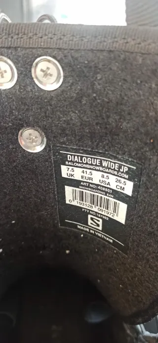 Botas Snowboard Salomon Dialogue WideJP talla41.5