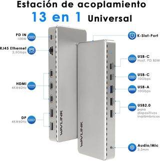 Estación WAVLINK 3 Monitores HDMI DP