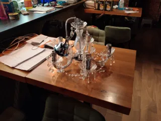 Lámpara Vintage Cristal y Metal