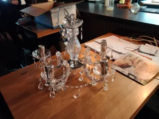 Lámpara Vintage Cristal y Metal