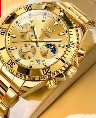 Reloj Olevs Dorado Acero Inoxidable Hombre