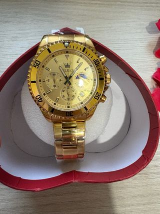 Reloj Olevs Dorado Acero Inoxidable Hombre