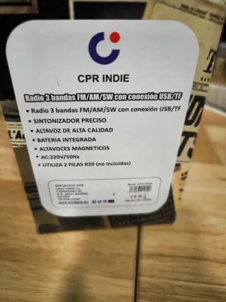 Radio Kooltech CPR Indie Bluetooth y USB