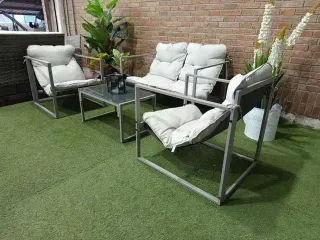 SET DE TERRAZA SOFA Y SILLAS Y MESITA DE CENTRO