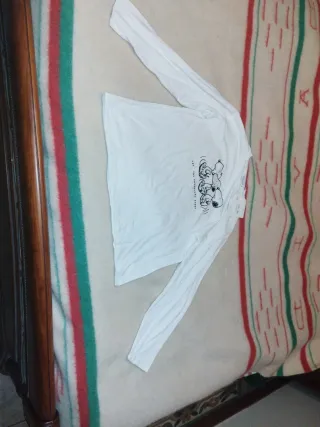 Camiseta blanca manga larga Snoopy