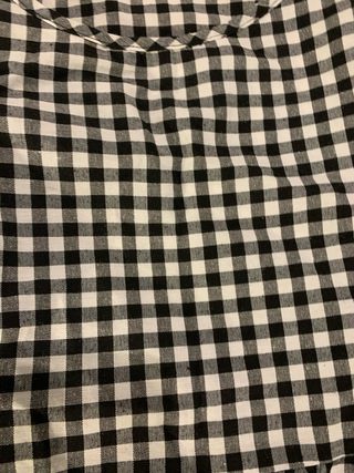 Vestido cuadros blanco y negro