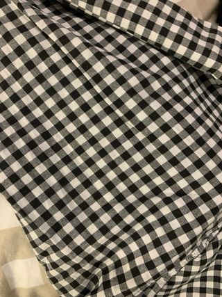 Vestido cuadros blanco y negro