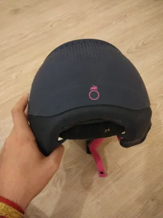 Casco Hípica Infantil morado y rosa