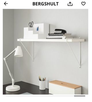 Estantería Ikea Bergshult Blanca 80x20cm