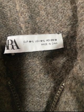 Chaqueta de punto Zara mujer marron