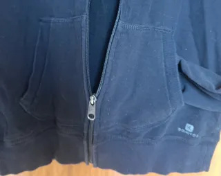 Sudadera Negra Cremallera Decathlon Talla L