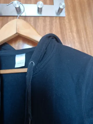 Sudadera Negra Cremallera Decathlon Talla L