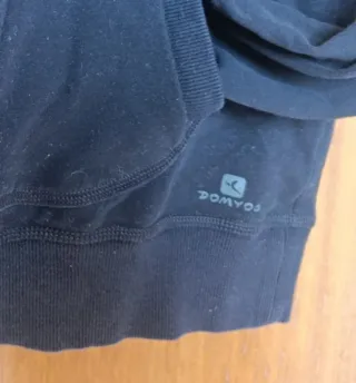 Sudadera Negra Cremallera Decathlon Talla L