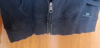 Sudadera Negra Cremallera Decathlon Talla L