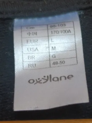 Sudadera Negra Cremallera Decathlon Talla L