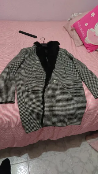 Abrigo Pinko Negro/Gris