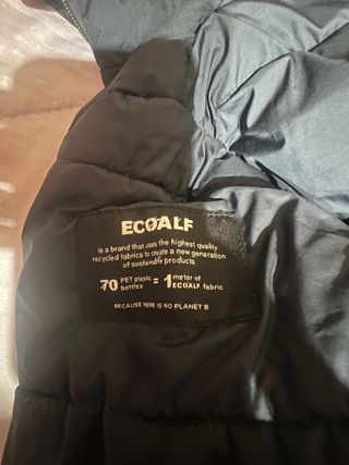 Plumífero Ecoalf Unisex con Capucha Negro talla 10