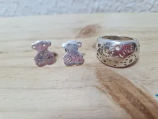 Conjunto Tous: Anillo y Pendientes Oso