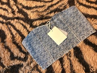 Corsetto Pinko Denim Logo All-Over.Nuovo