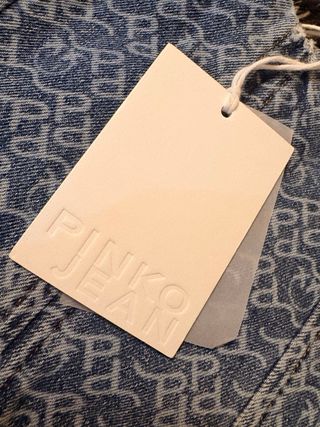 Corsetto Pinko Denim Logo All-Over.Nuovo