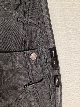 Pantalón Hombre Massimo Dutti T42 Gris