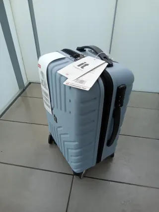 Maleta de viaje azul Metalik expandible TSA