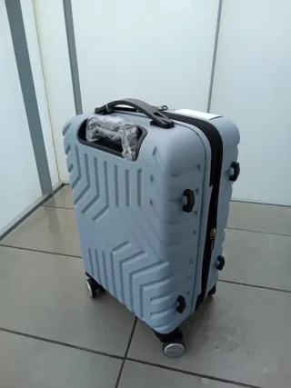 Maleta de viaje azul Metalik expandible TSA