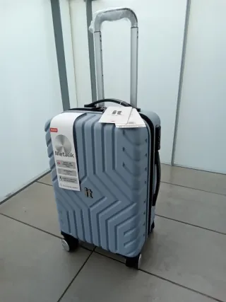 Maleta de viaje azul Metalik expandible TSA