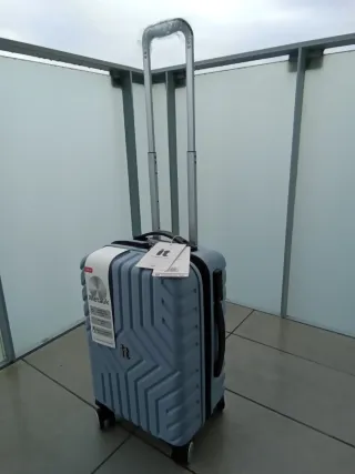 Maleta de viaje azul Metalik expandible TSA