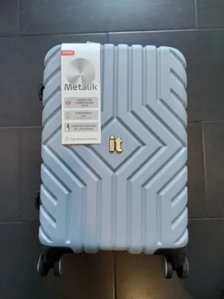 Maleta de viaje azul Metalik expandible TSA