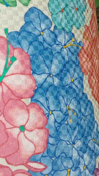 Missoni PUFF  45x45 Lino Cotone LUREX  Tamarindo