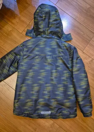Chaqueta esquí niño gris y amarillo