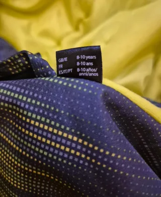 Chaqueta esquí niño gris y amarillo