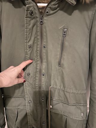 Parka Schott Verde Militar con Capucha