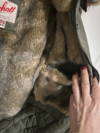 Parka Schott Verde Militar con Capucha