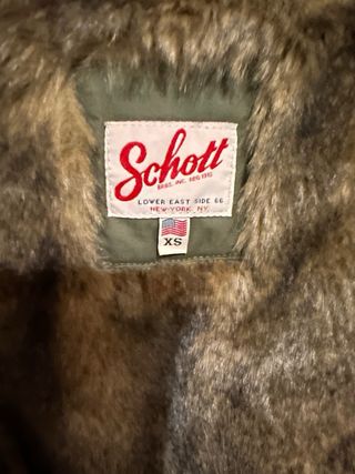 Parka Schott Verde Militar con Capucha
