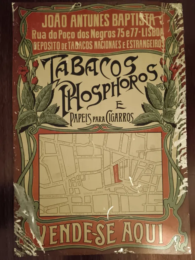 Placa Publicitária anos 20 Tabacos Lisboa
